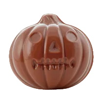 A smooth milk chocolate Pumpkin shaped like a jack-o-lantern, this Pumpkin is a fall favorite that also makes a delightful addition to your Halloween decorations.